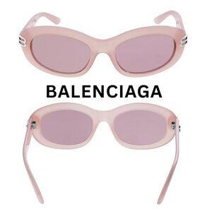 NEW Women's BALENCIAGA  Casino Round Sunglasses in Milky Pink
